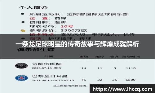 一条龙足球明星的传奇故事与辉煌成就解析